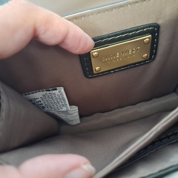 Nine West | Dark green mini purse with long strap & gold details - Picture 11 of 16